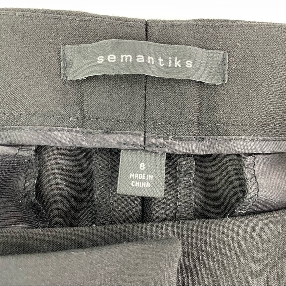 SEMANTIKS Dress Trousers Pants Wool Blend Black Size 8 - Picture 7 of 11